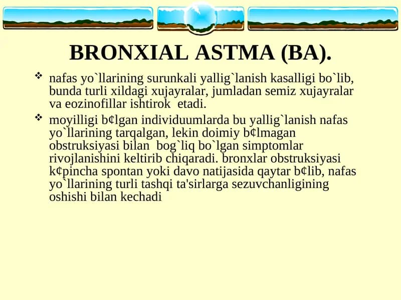 BRONXIAL ASTMA (BA)