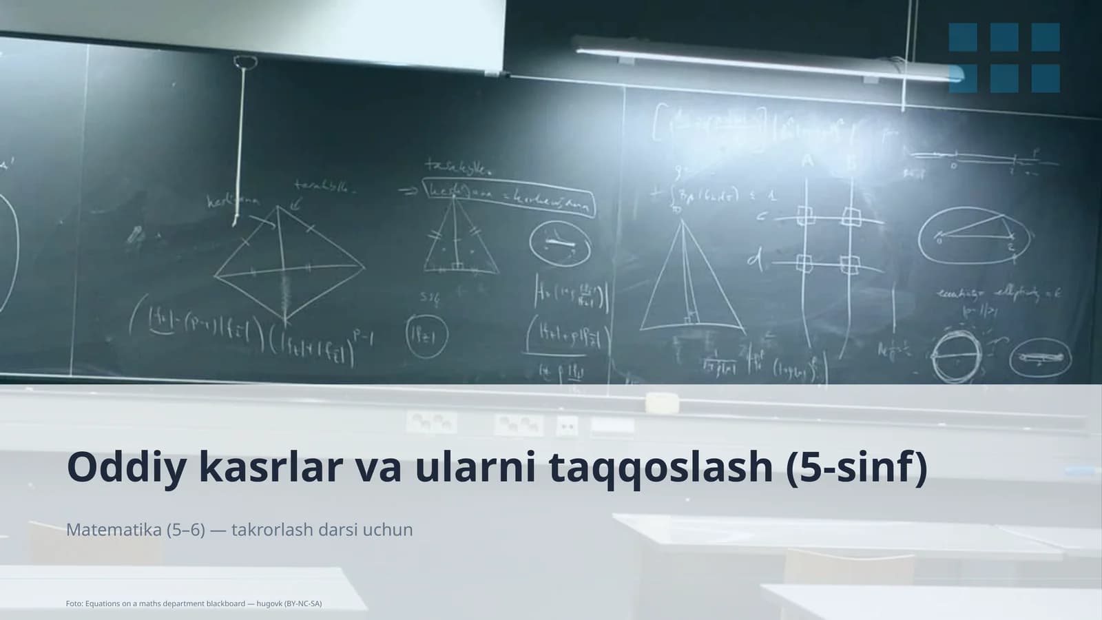 Oddiy kasrlar va ularni taqqoslash (5-sinf)