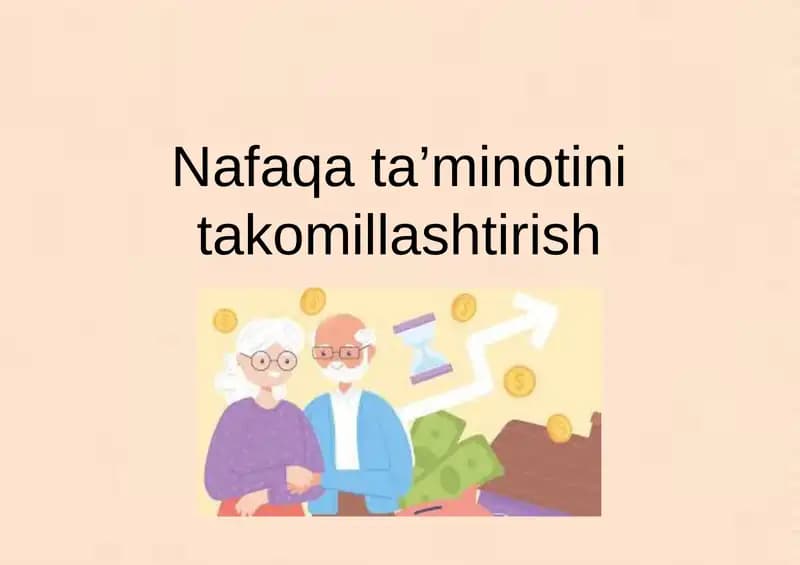 Nafaqa ta’minotini takomillashtirish
