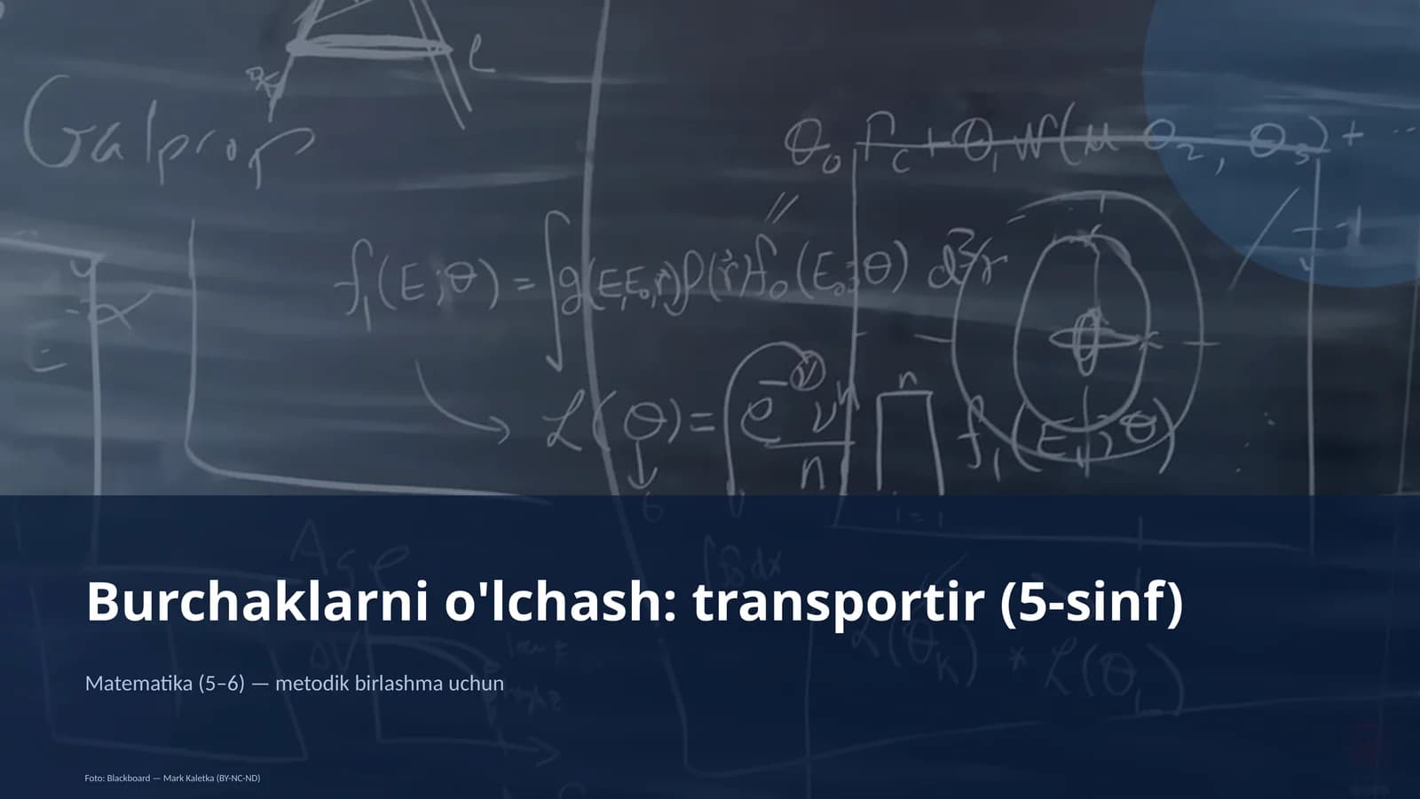 Burchaklarni o'lchash: transportir (5-sinf)