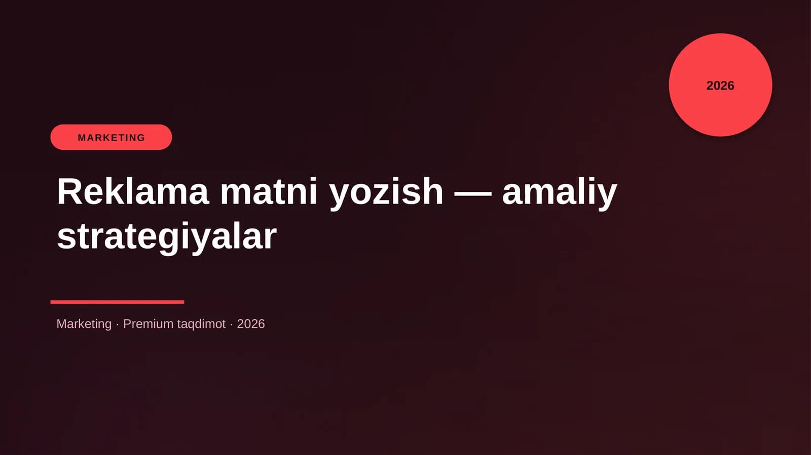 Reklama matni yozish — amaliy strategiyalar