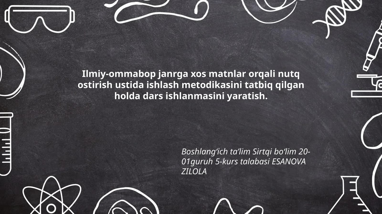 Ilmiy-ommabop janrga xos matnlar orqali nutq ostirish ustida ishlash metodikasi