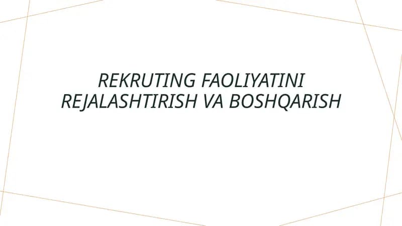 Rekruting faoliyati ni rejalaş[i]