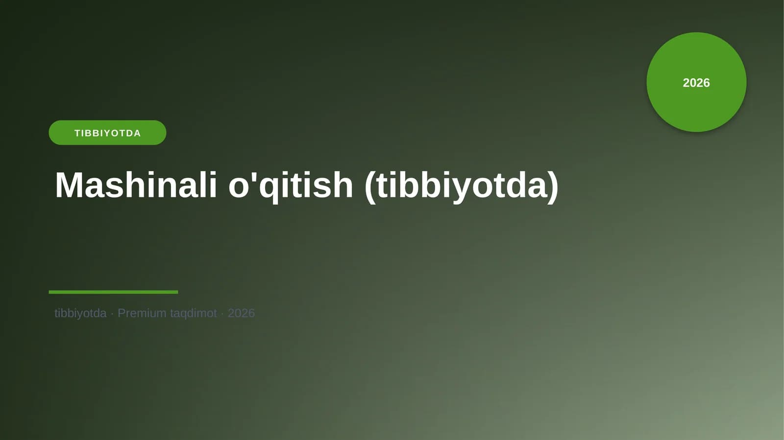 Mashinali o'qitish (tibbiyotda)
