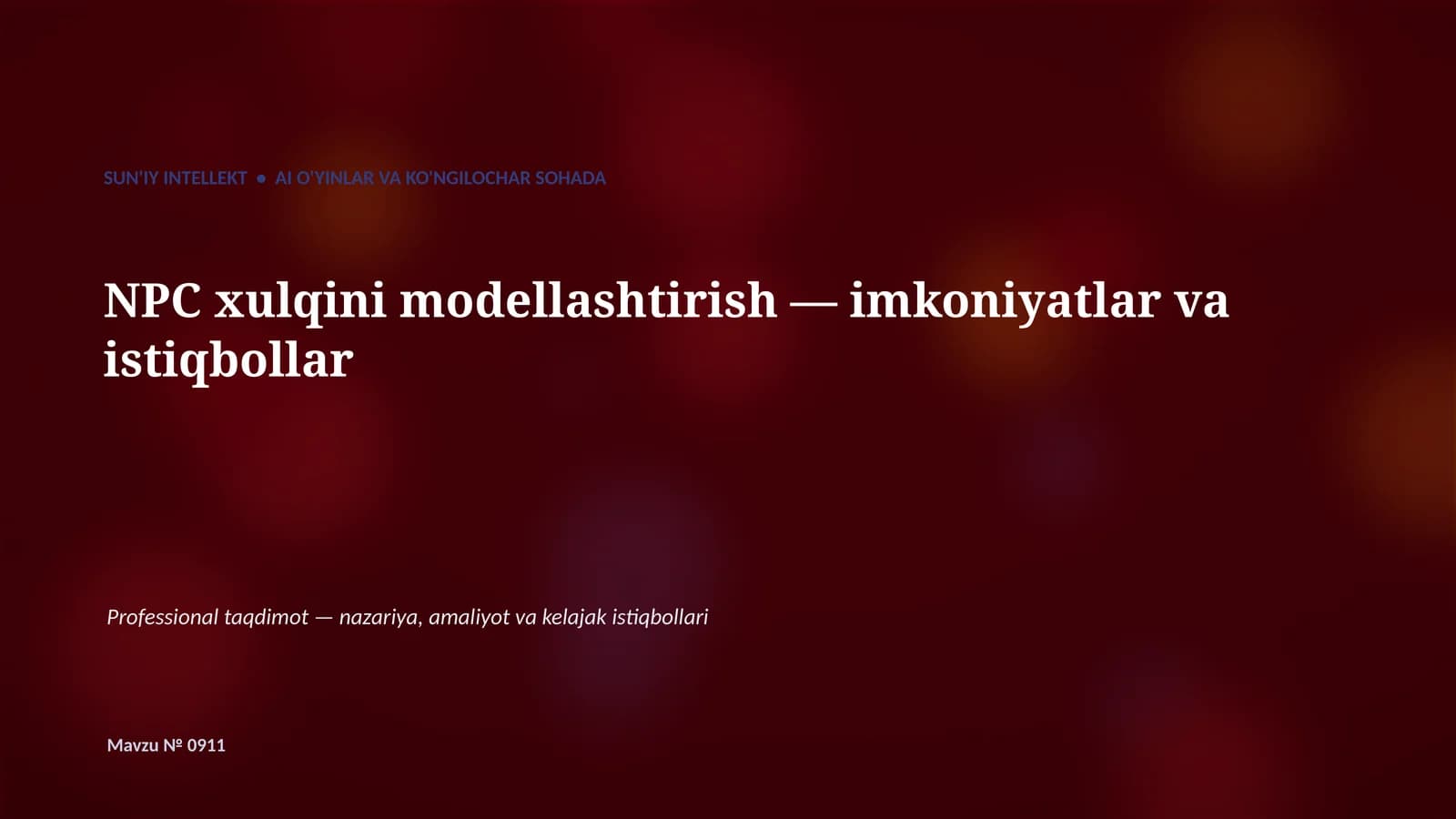 SUN'IY INTELLEKT