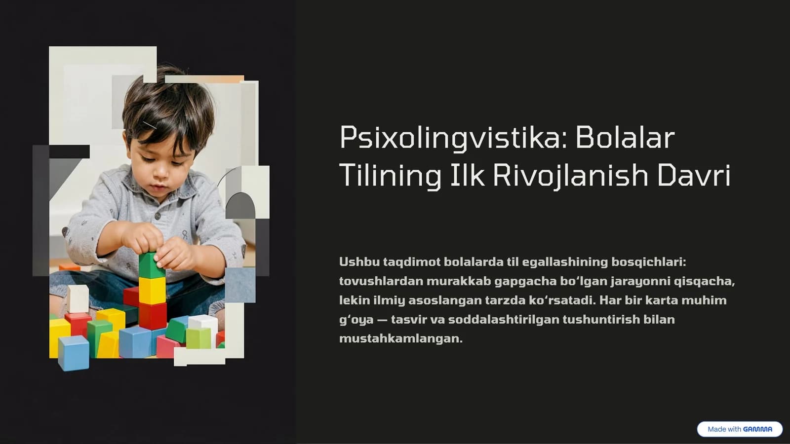 Psixolingvistika: Bolalar Tilining Ilk Rivojlanish Davri