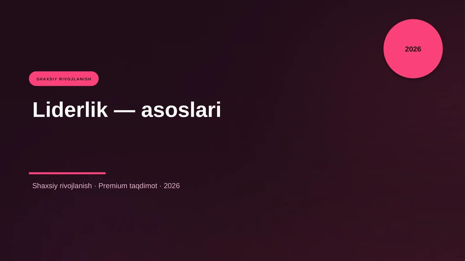 Liderlik — asoslari