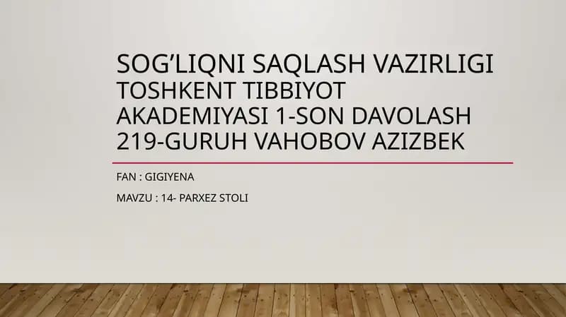 PARXEZ STOLI