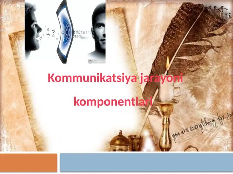 Kommunikatsiya jarayoni komponentlari