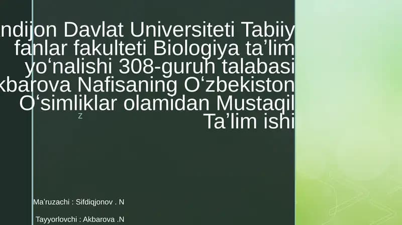 Togʻhududlarida uchraydiganoʻsimliklar