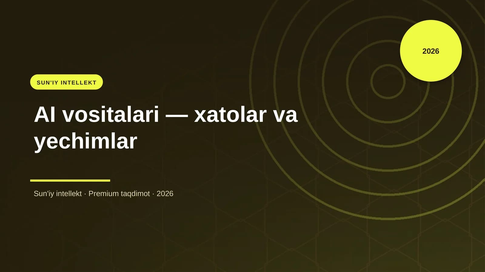 AI vositalari — xatolar va yechimlar