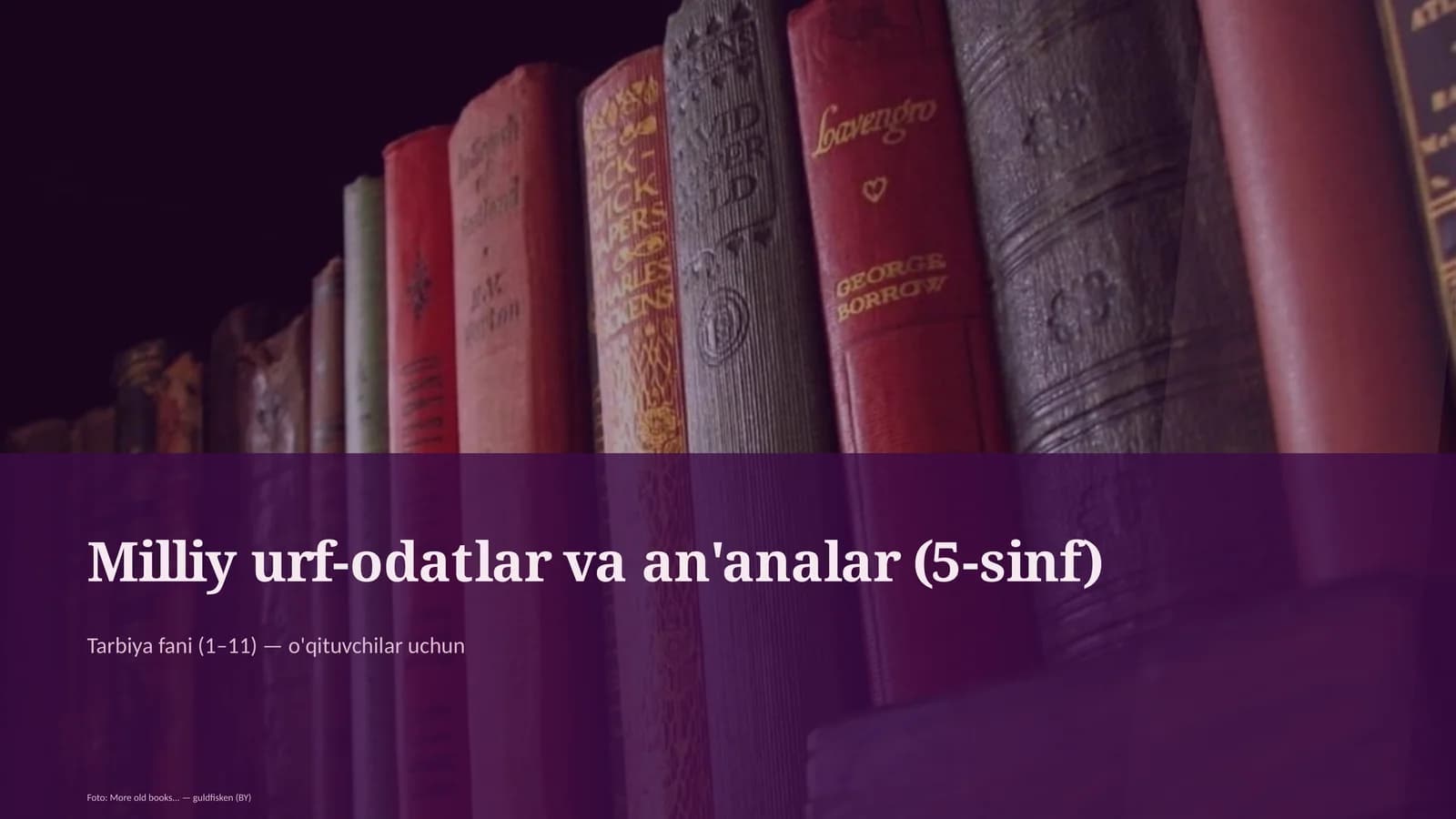 Milliy urf-odatlar va an'analar (5-sinf)