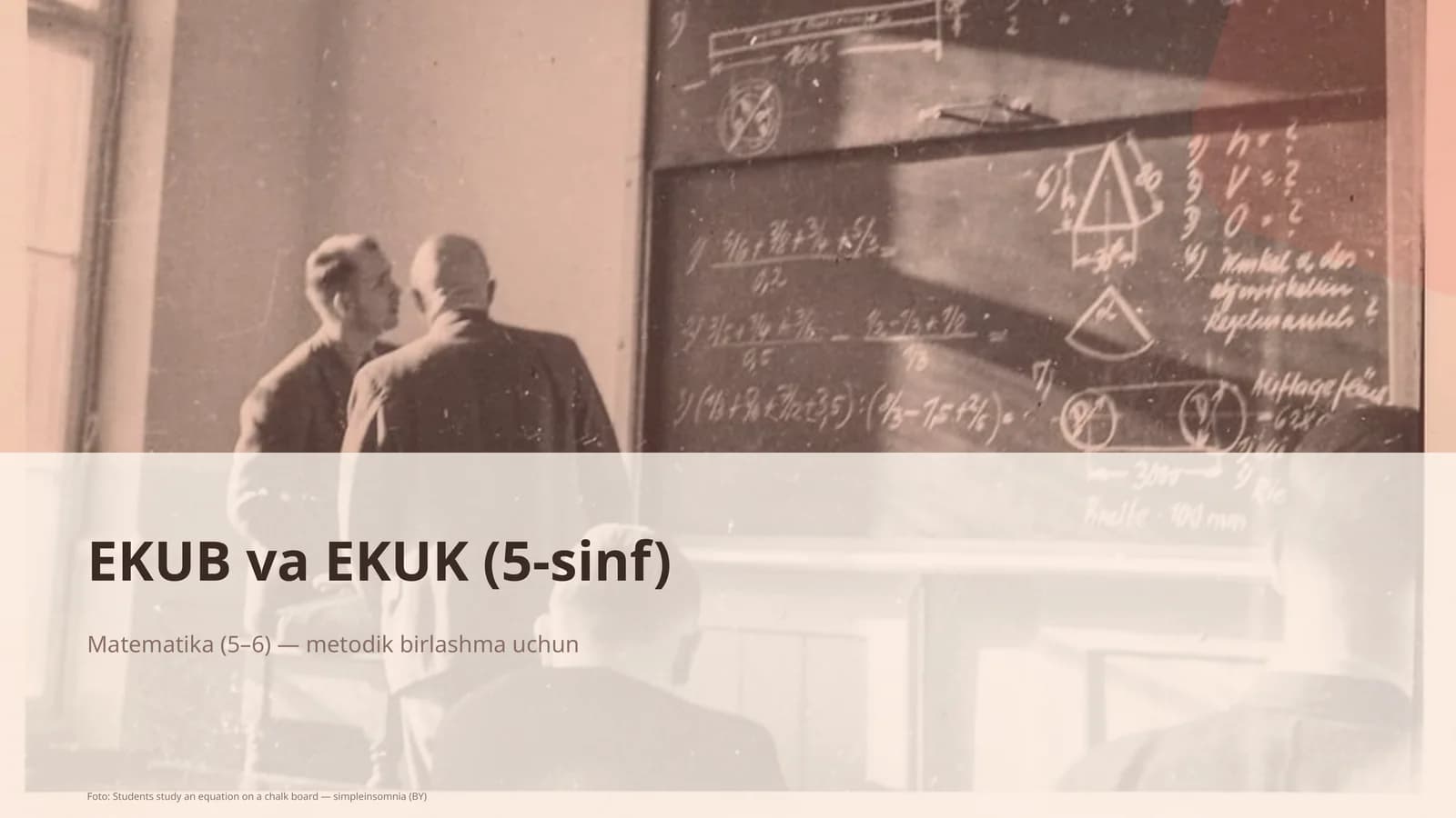 EKUB va EKUK (5-sinf)