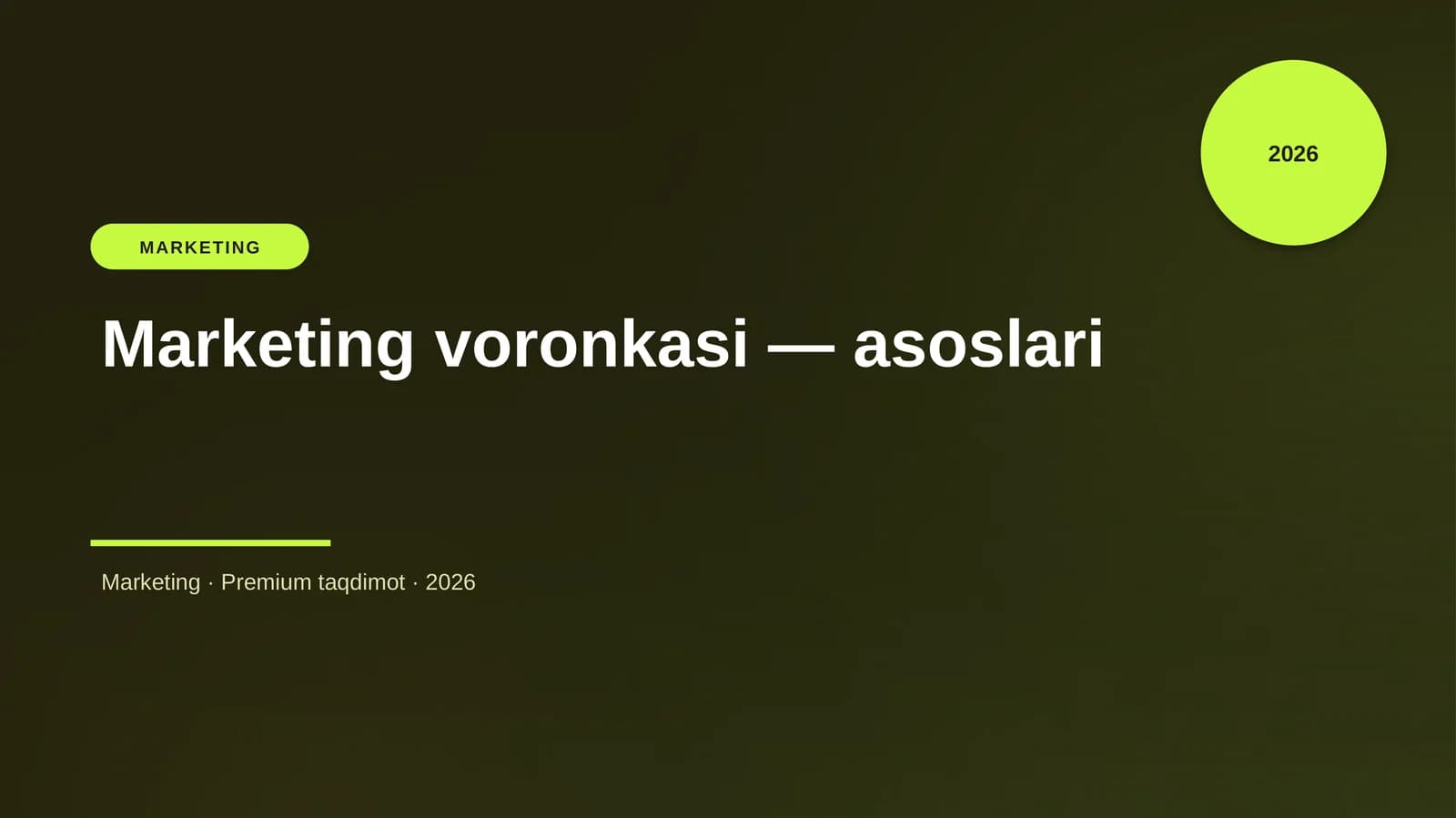 Marketing voronkasi — asoslari