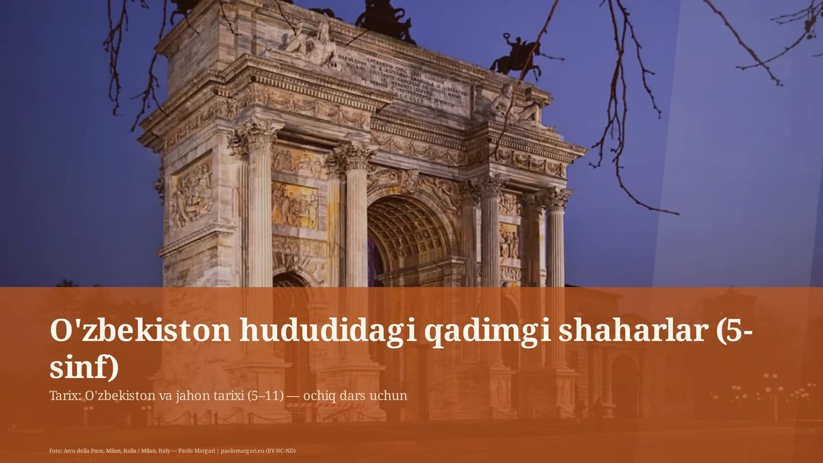 O'zbekiston hududidagi qadimgi shaharlar (5-sinf)