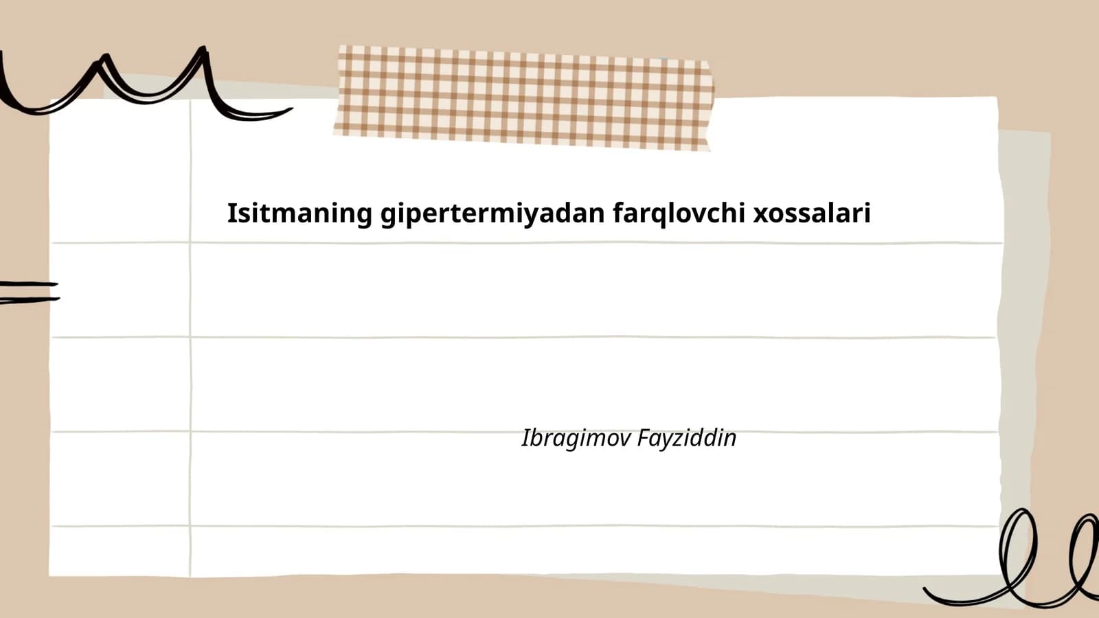 Isitmaning gipertermiyadan farqlovchi xossalari