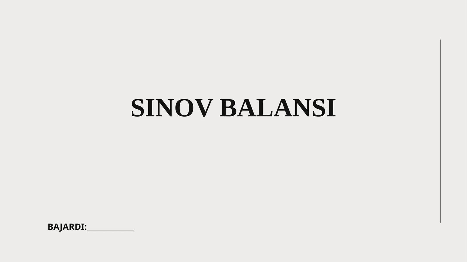 SINOV BALANSI