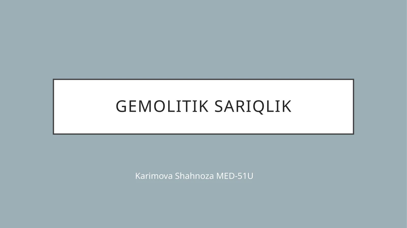 Gemolitik sariqlik