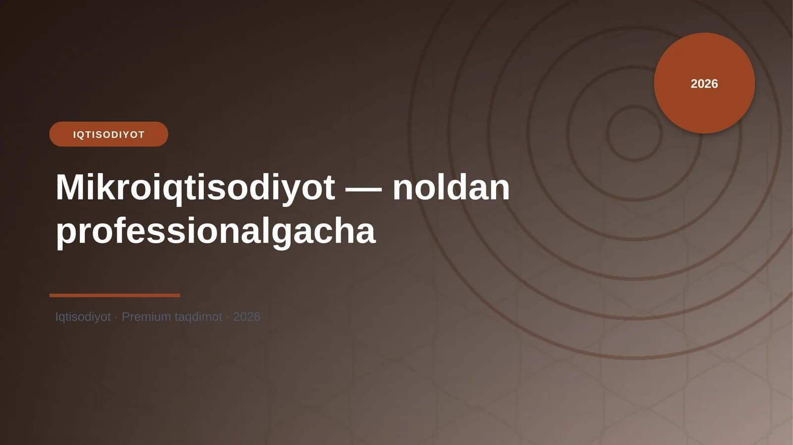 Mikroiqtisodiyot — noldan professionalgacha