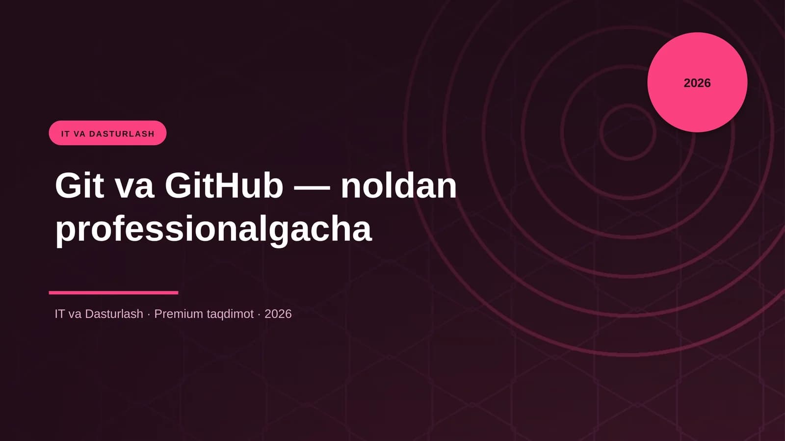 Git va GitHub — noldan professionalgacha