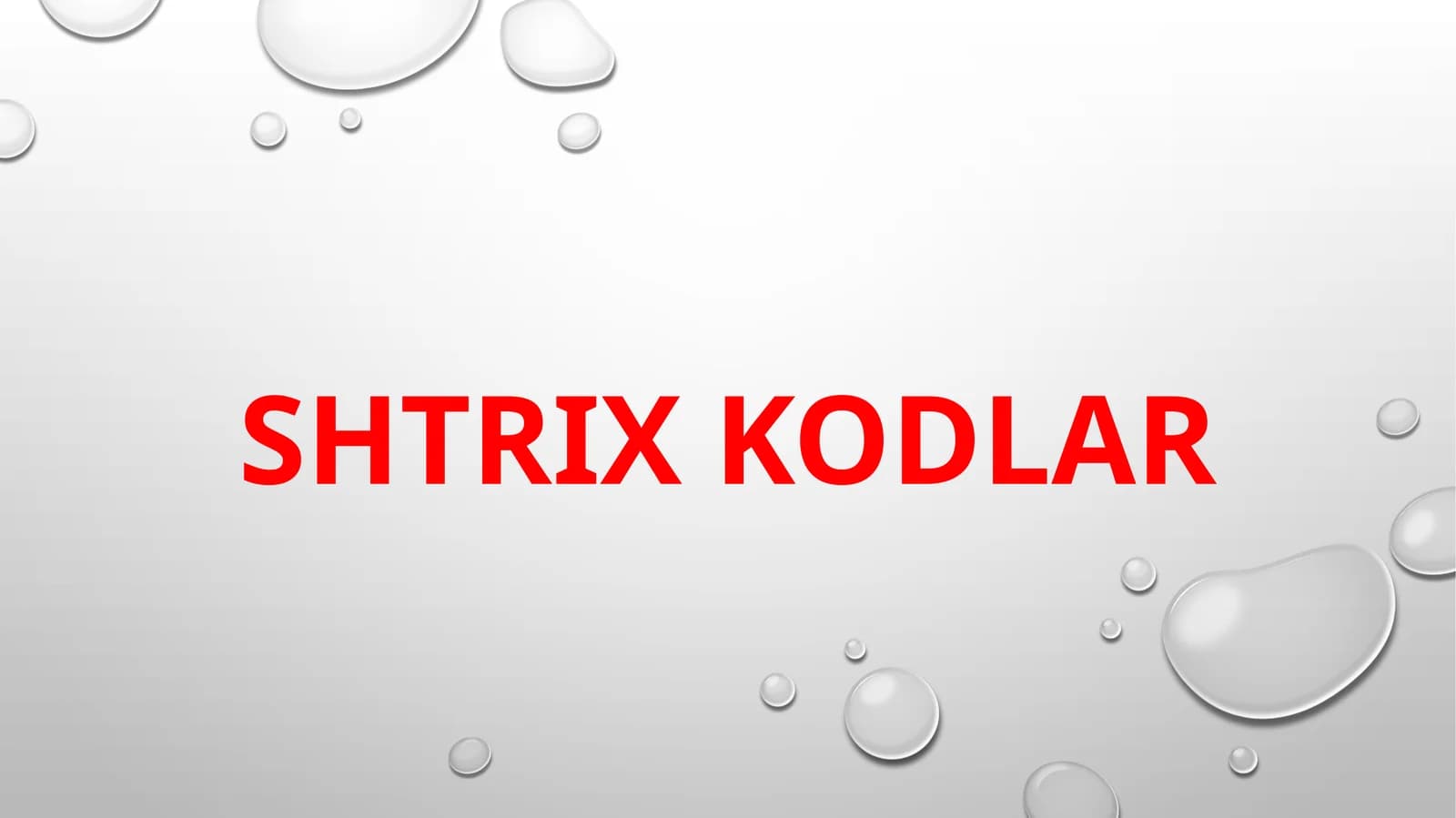Shtrix kodlar