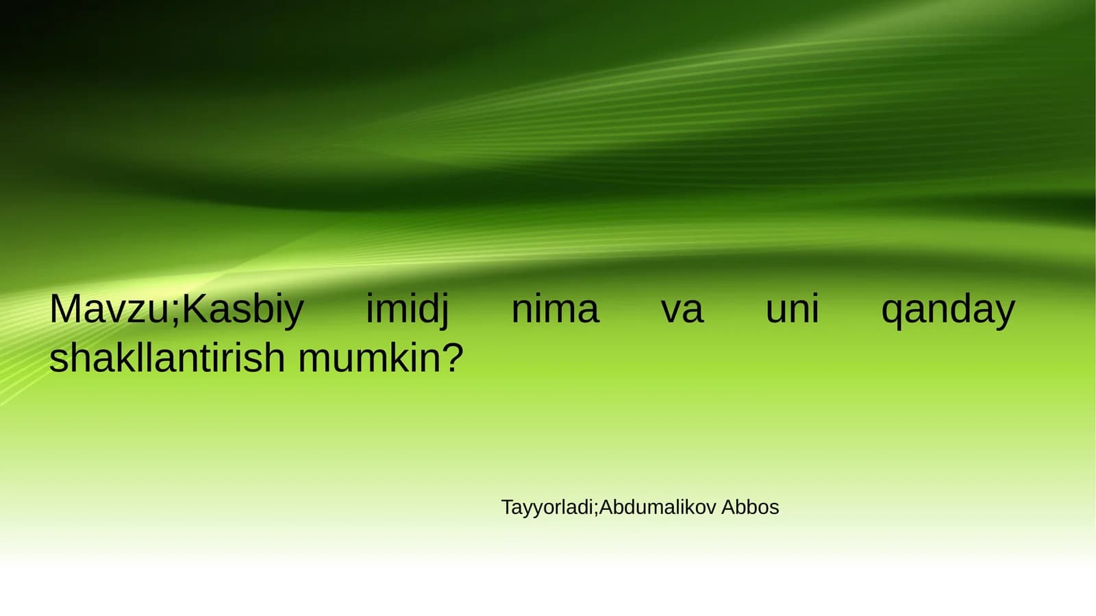 Kasbiy imidj
