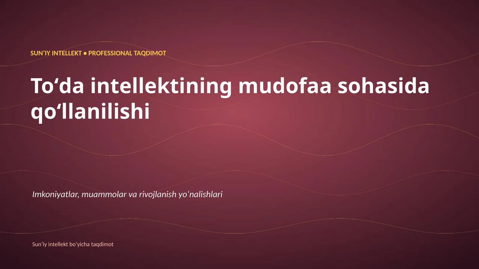 PROFESSIONAL TAQDIMOT