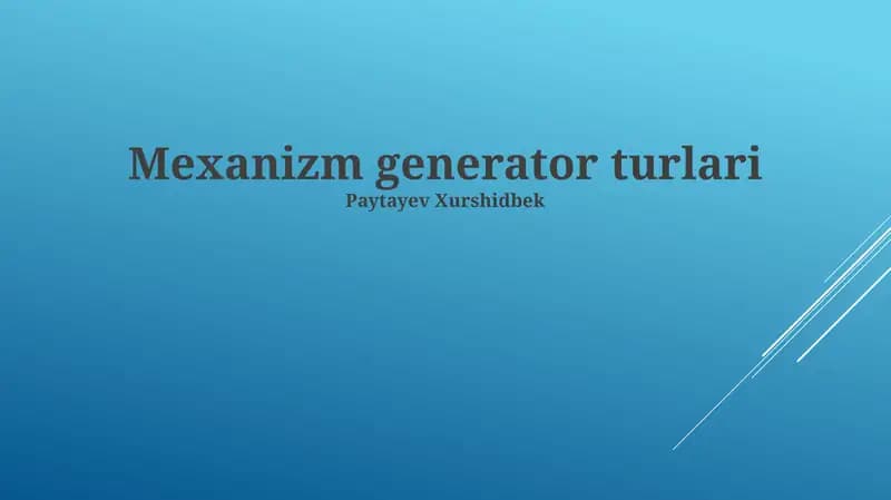 Asinxron generatorlar