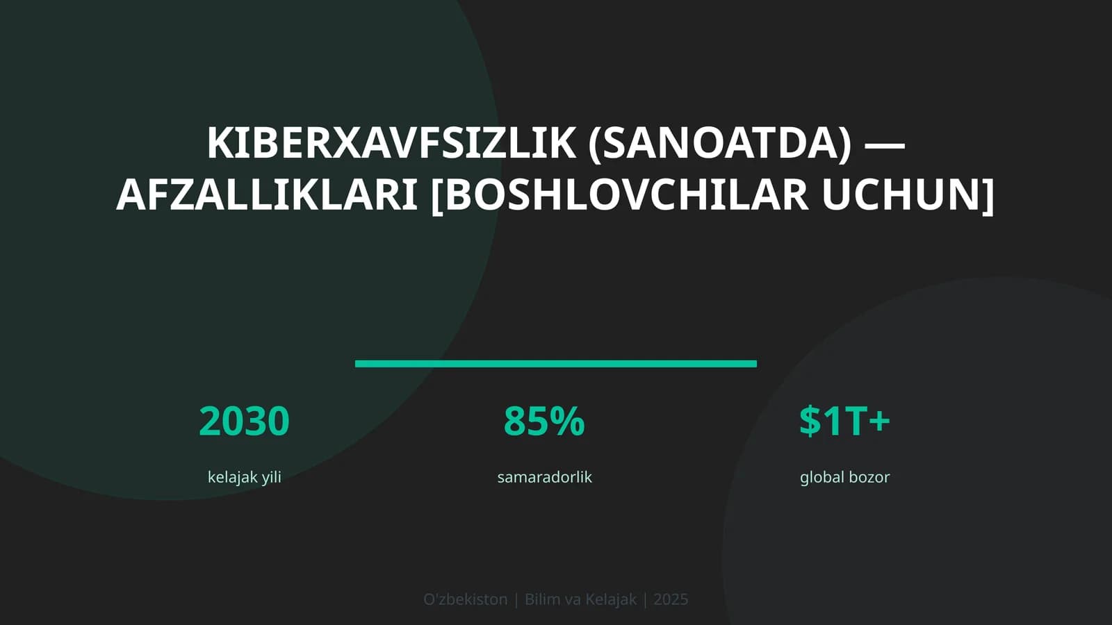 Kiberxavfsizlik (sanoatda) — afzalliklari [boshlovchilar uchun]