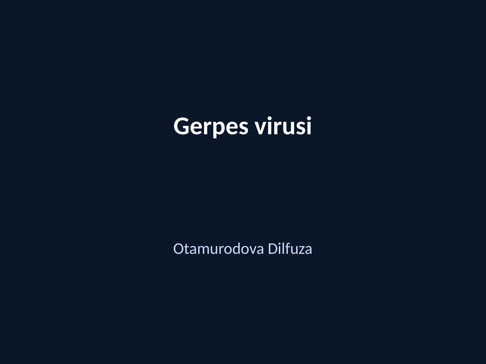 Gerpes virusi