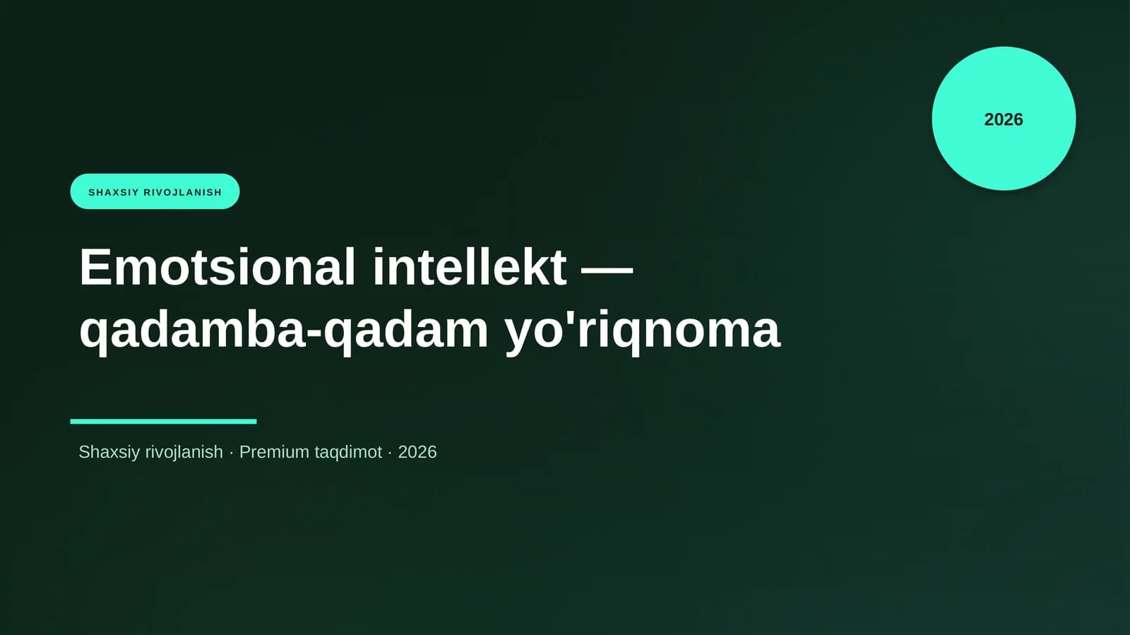 Emotsional intellekt — qadamba-qadam yo'riqnoma