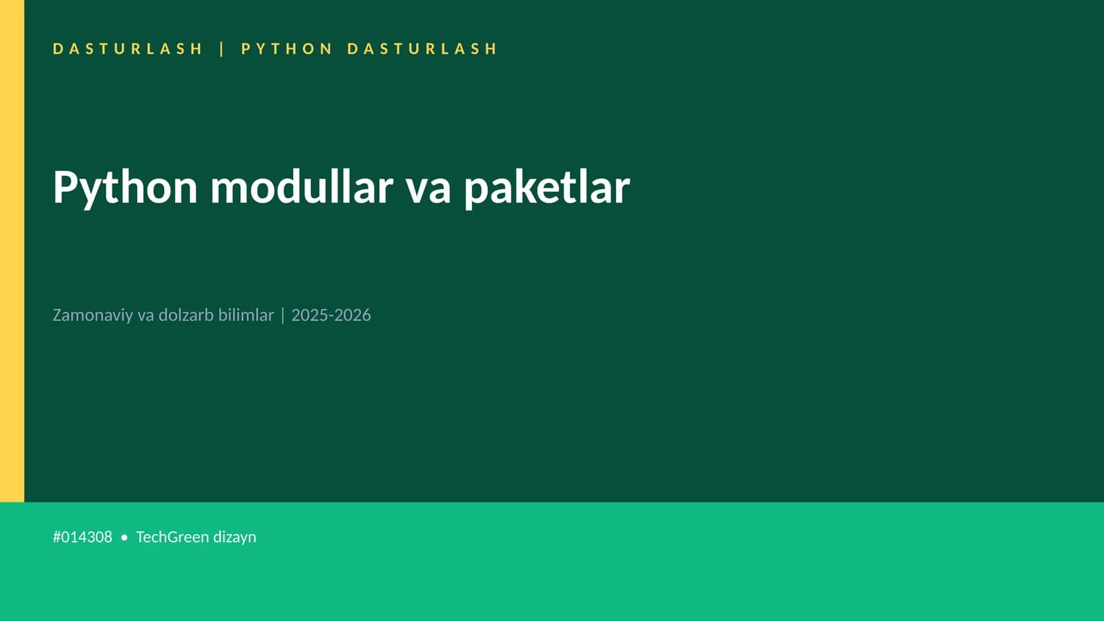DASTURLASH | PYTHON DASTURLASH