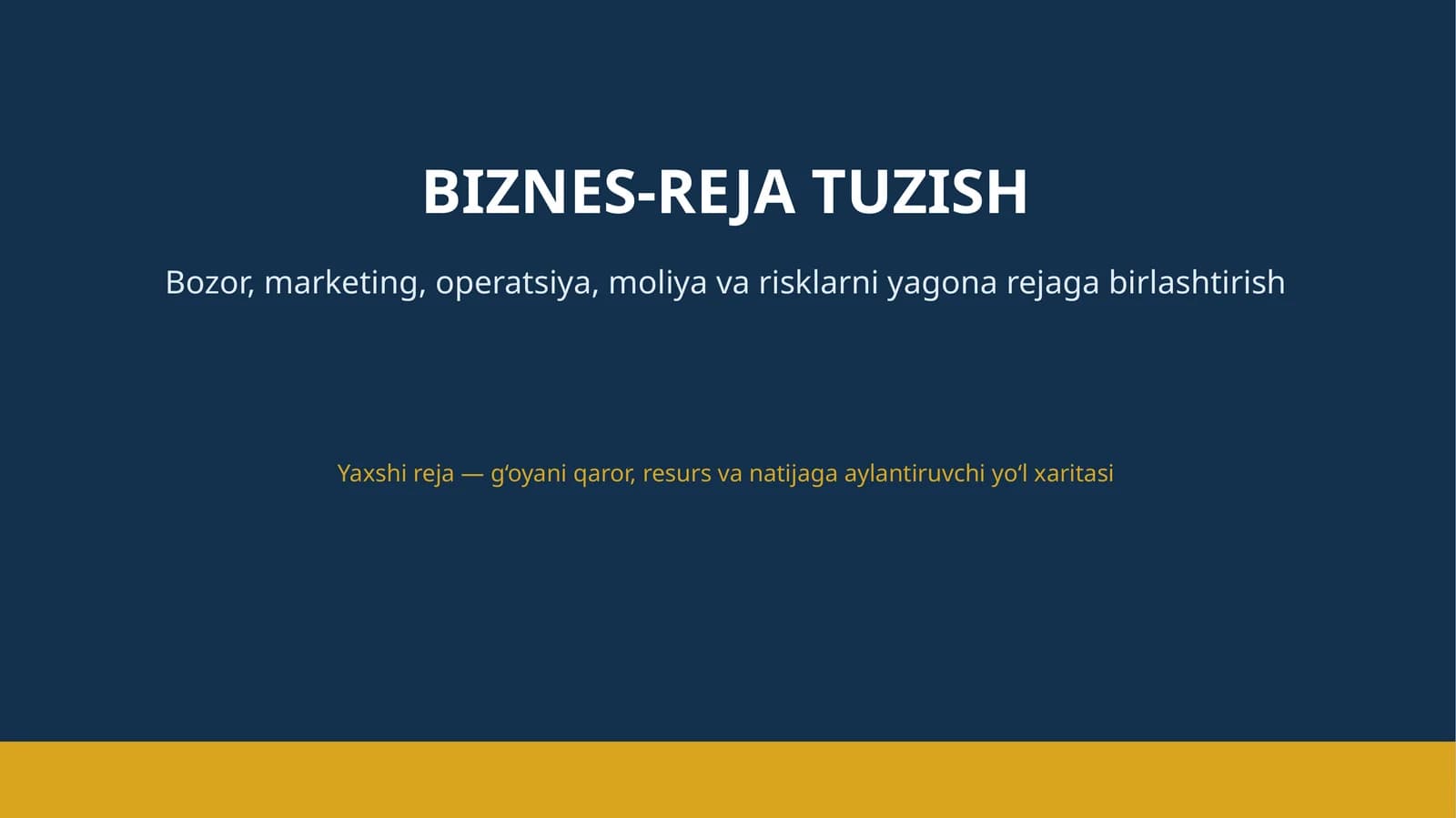 BIZNES-REJA TUZISH