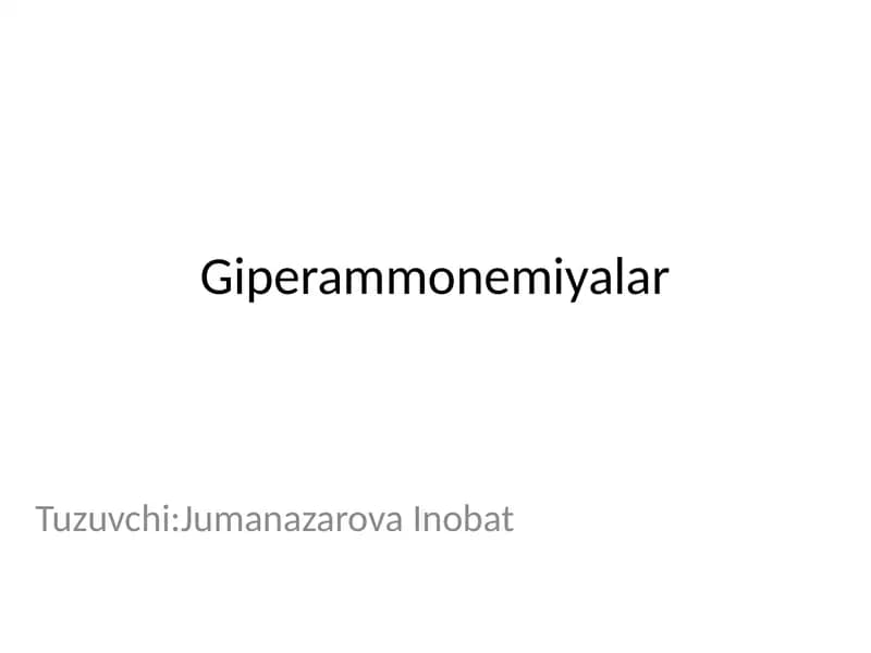 Giperammonemiya