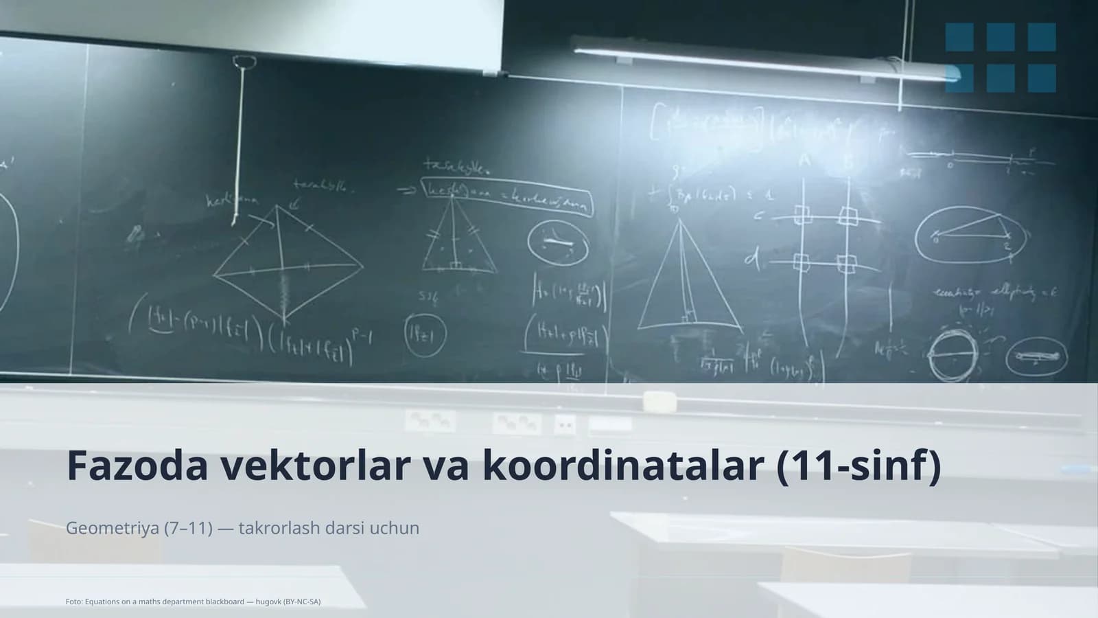 Fazoda vektorlar va koordinatalar (11-sinf)