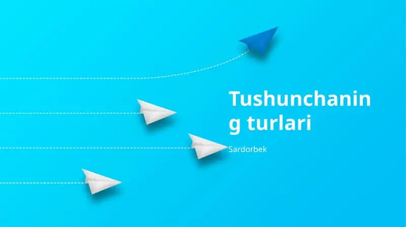 Tushunchaning turlari