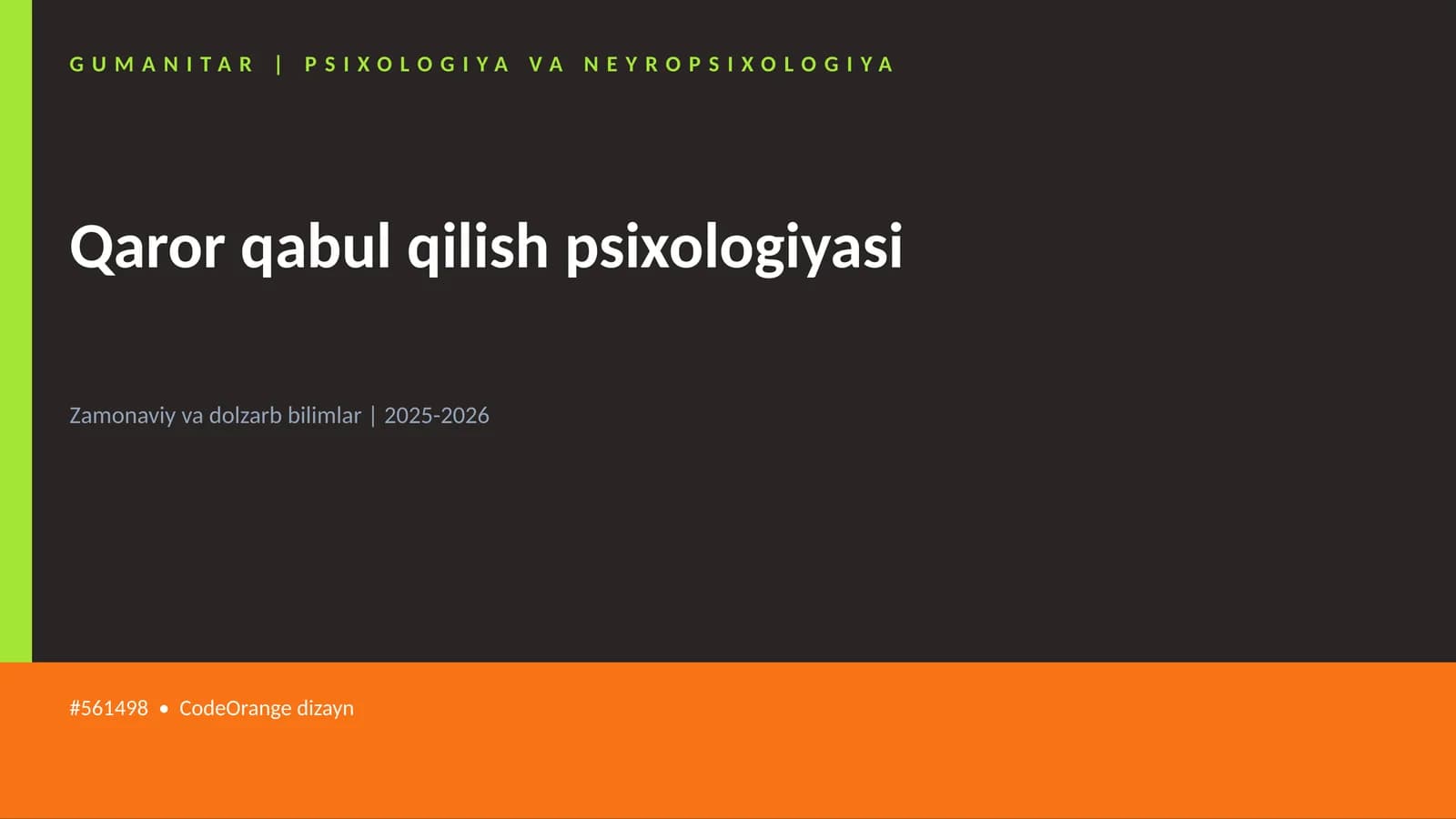 Qaror qabul qilish psixologiyasi