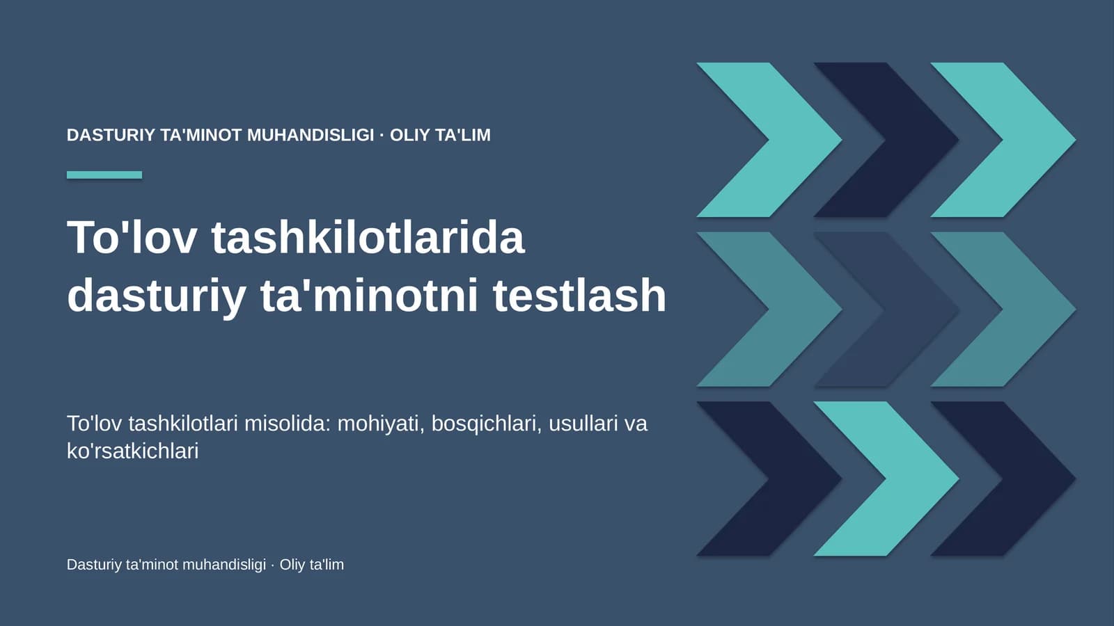 to'lov tashkilotlarida dasturiy ta'minotni testlash 5556
