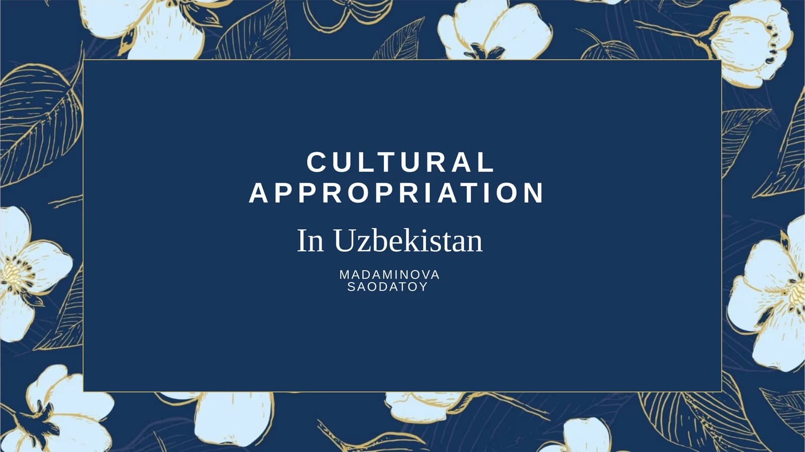 CULTURAL APPROPRIATION
