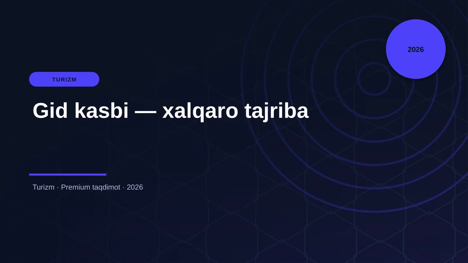 Gid kasbi — xalqaro tajriba