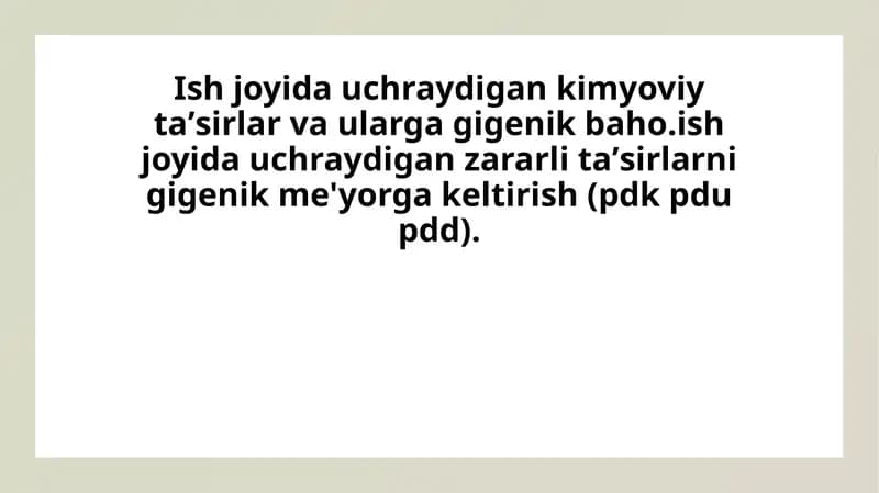 Kimyoviy taʼsirlar
