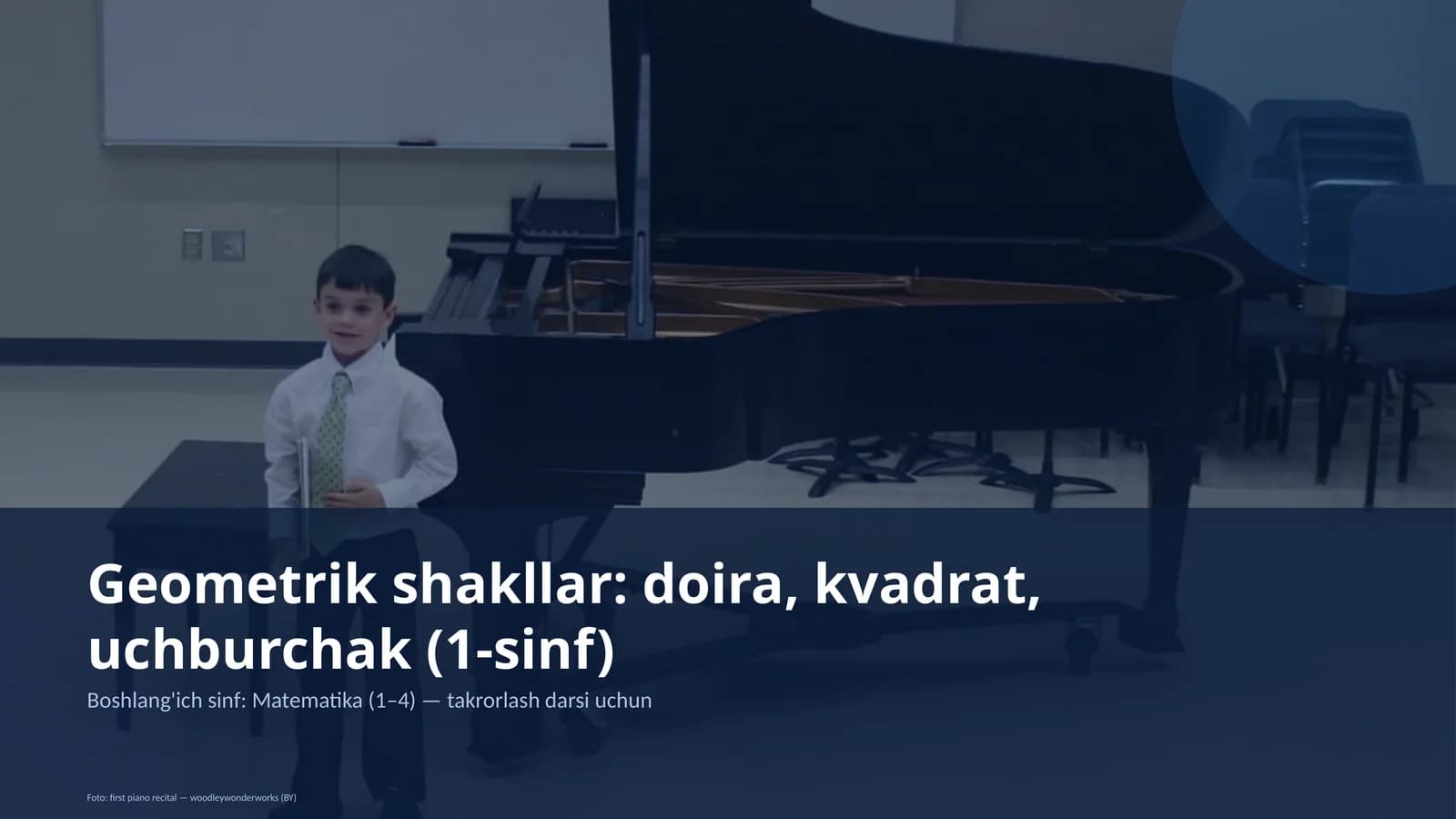 Geometrik shakllar: doira, kvadrat, uchburchak (1-sinf)