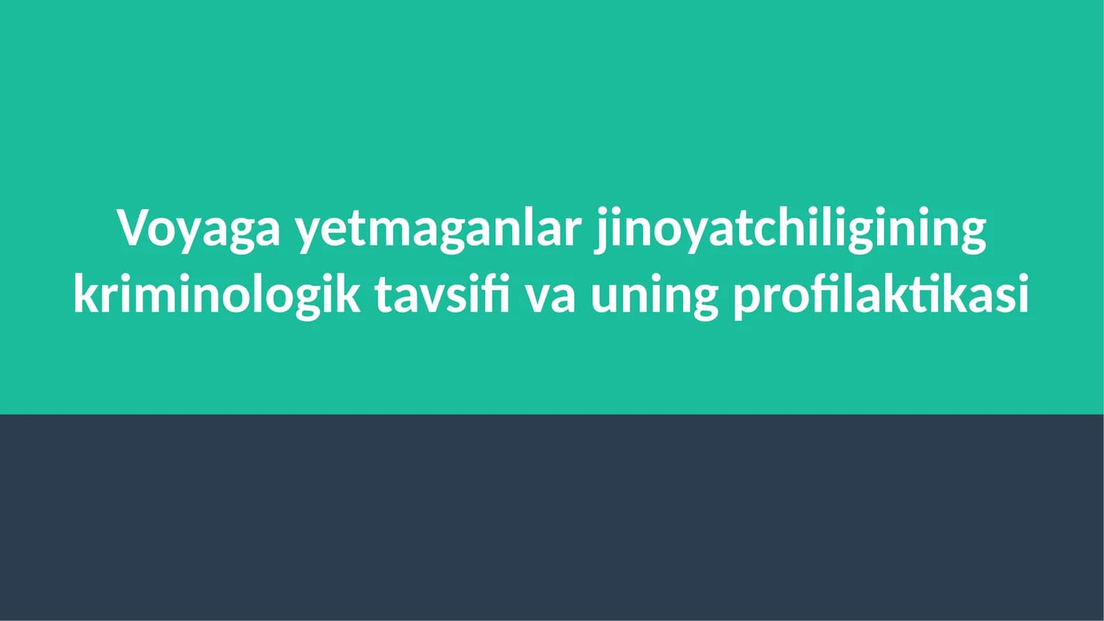 Voyagayetmaganlarjinoyatchiliginingkriminologiktavsifivauningprofilaktikasi