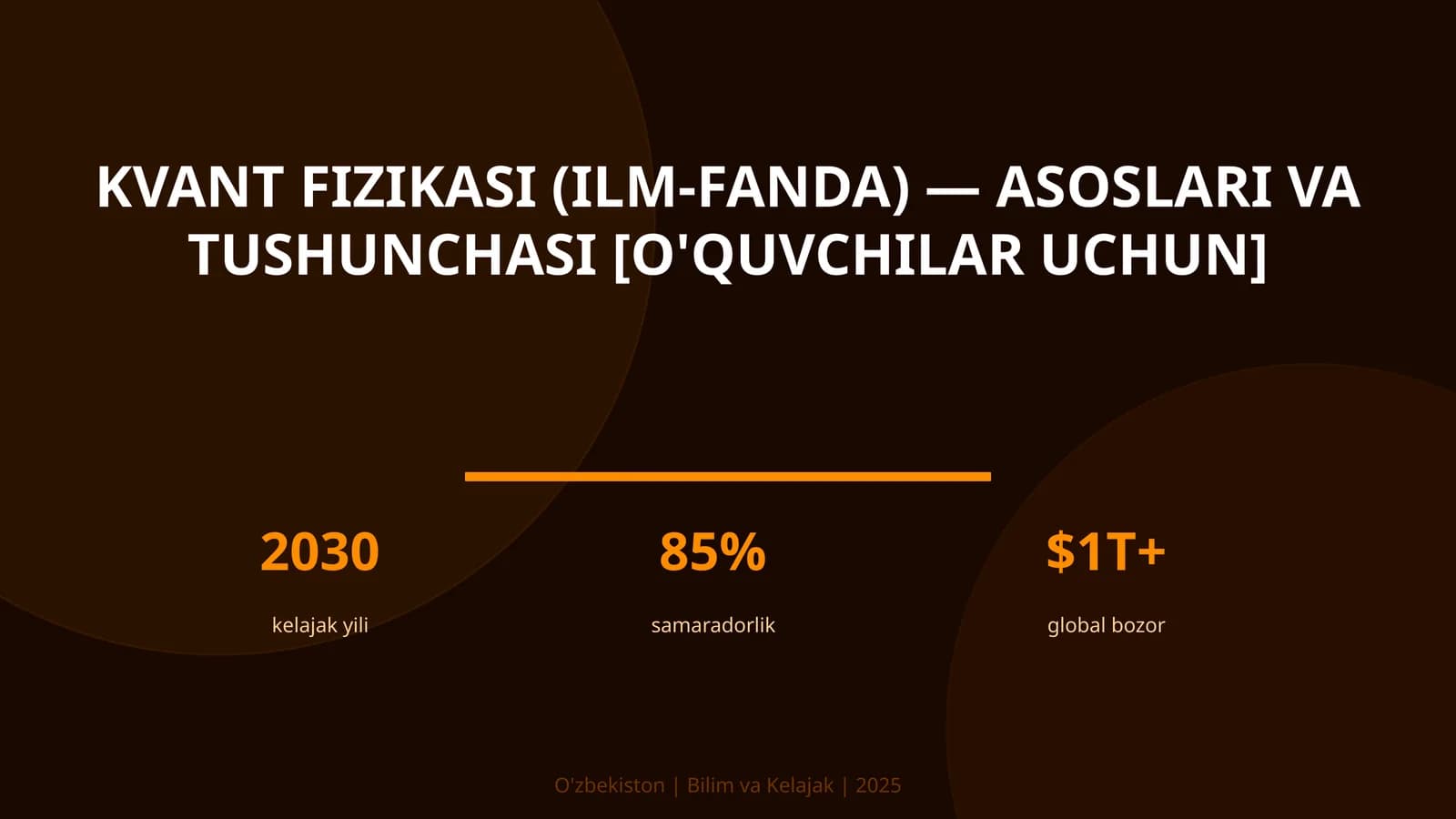 Kvant fizikasi (ilm-fanda) — asoslari va tushunchasi [o'quvchilar uchun]