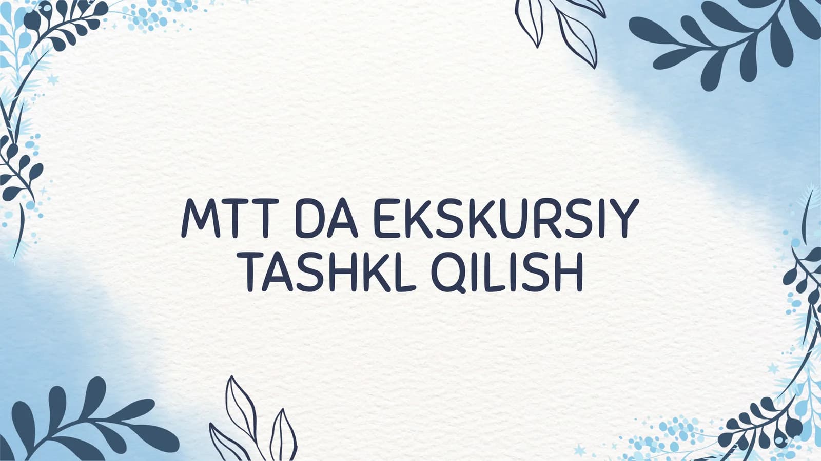 MTT yoshdagi bolalar uchun tabiatga ekskursiya tashkil qilish