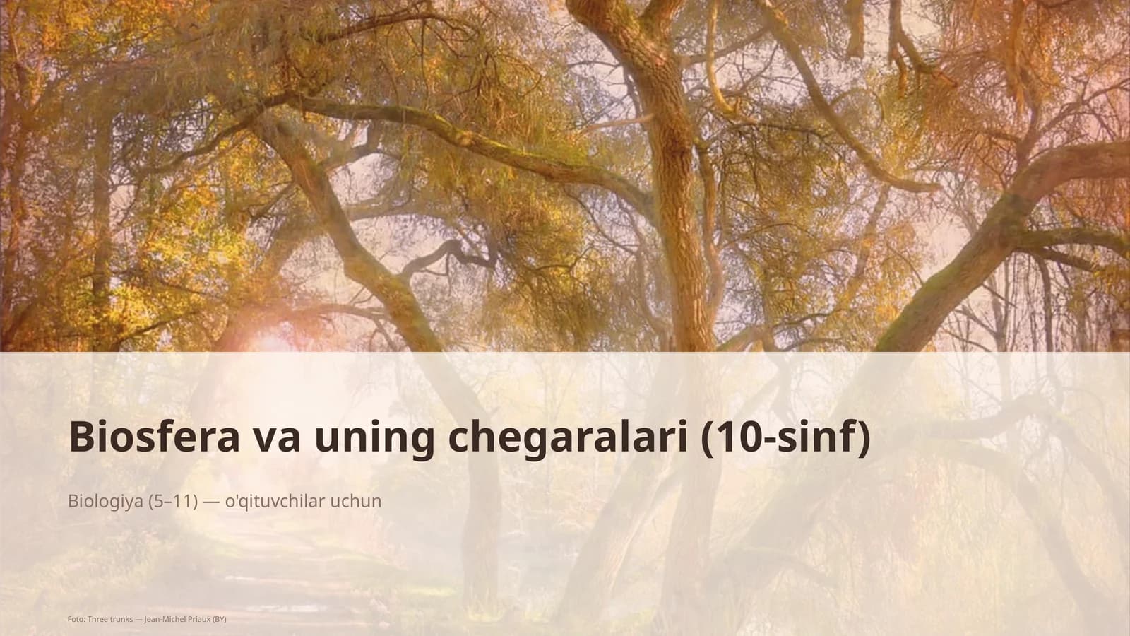 Biosfera va uning chegaralari (10-sinf)