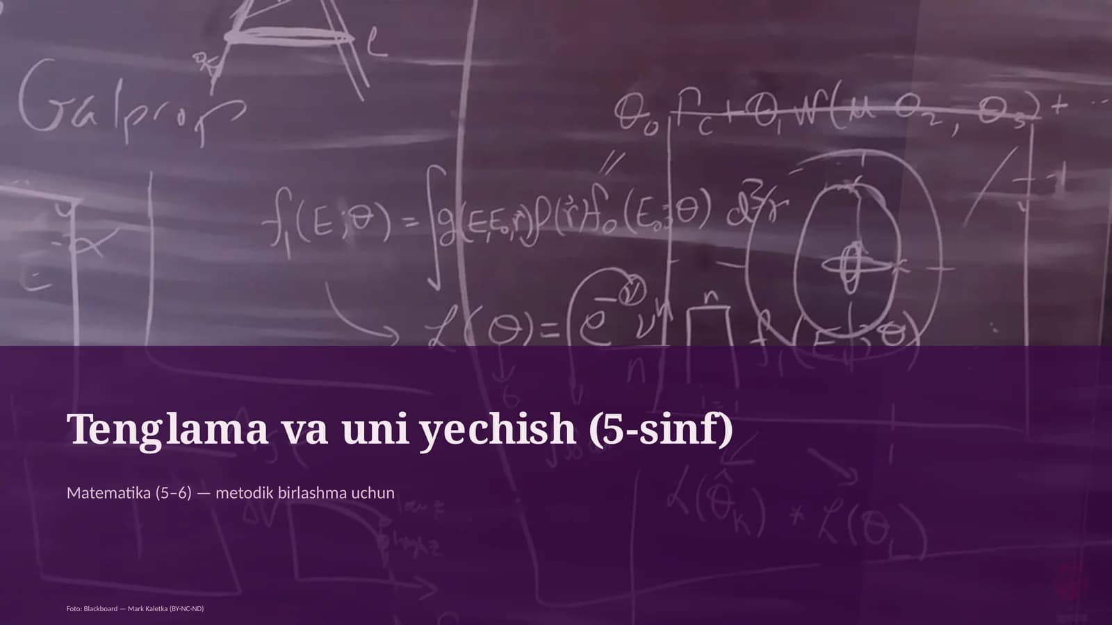 Tenglama va uni yechish (5-sinf)