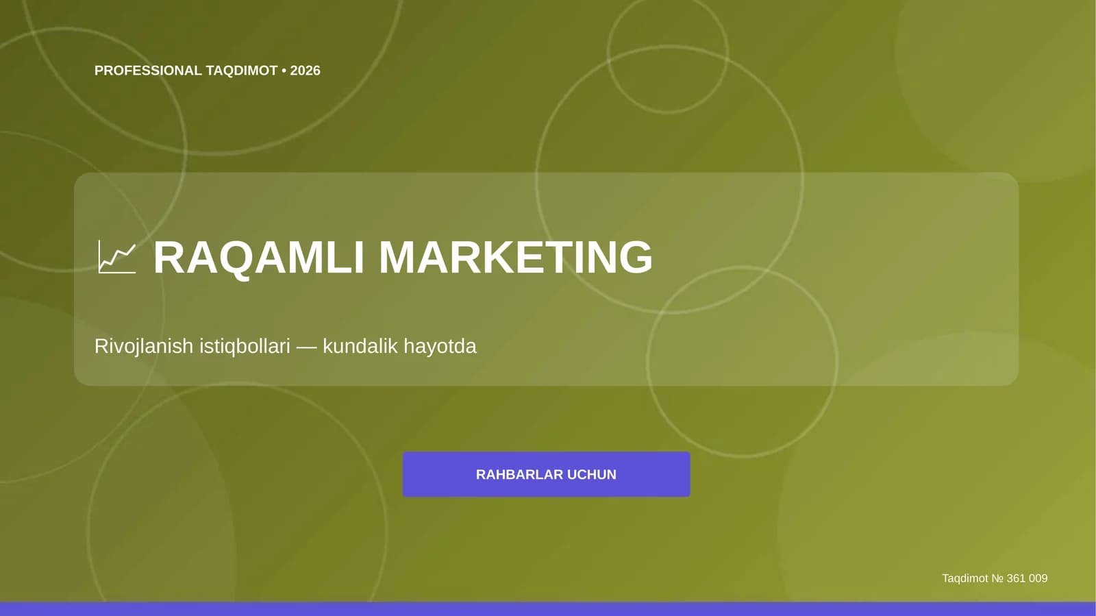 Raqamli marketing: rivojlanish istiqbollari (kundalik hayotda) [rahbarlar uchun]
