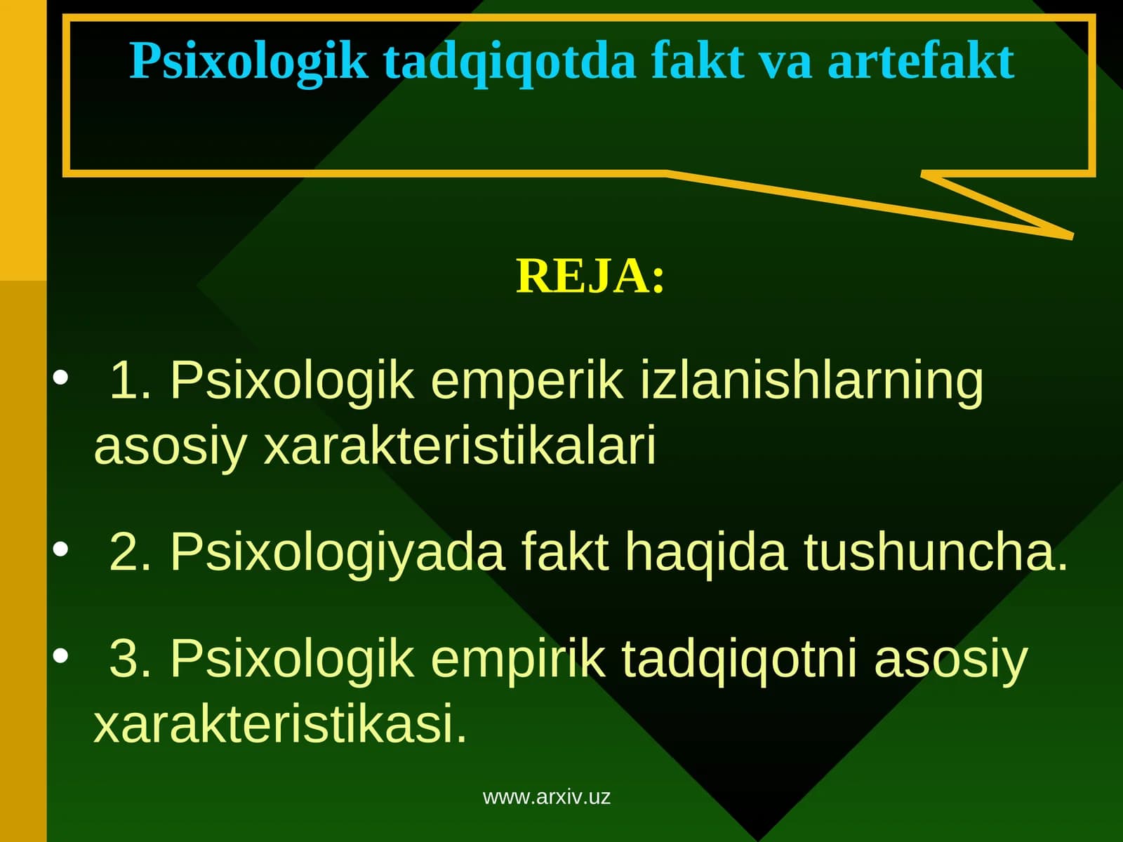 Psixоlоgik emperik izlanishlar