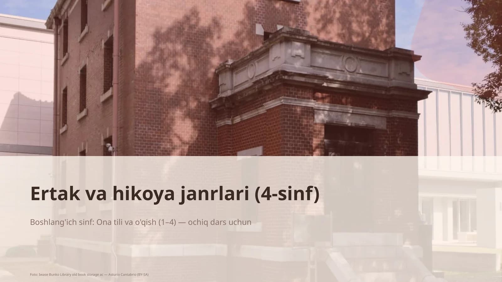 Ertak va hikoya janrlari (4-sinf)